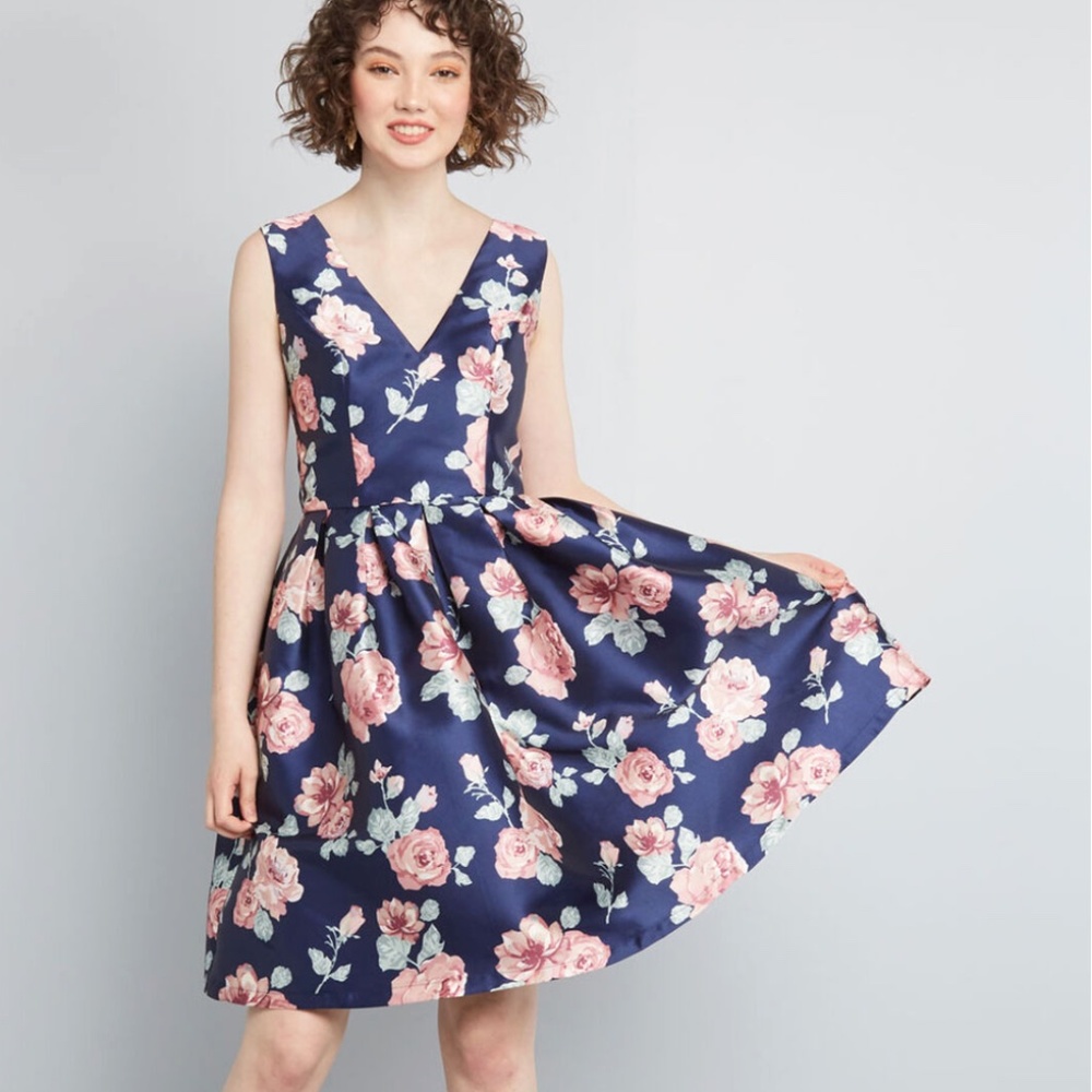 Chi Chi London Fit and Flare Floral Dress
